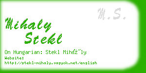 mihaly stekl business card